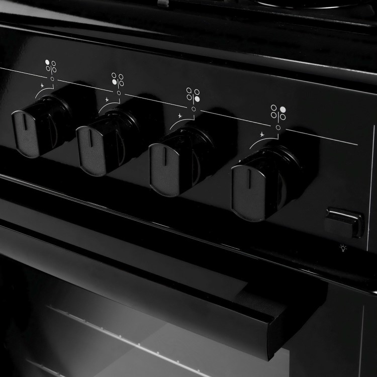 electriQ 60cm Dual Fuel Cooker - Black