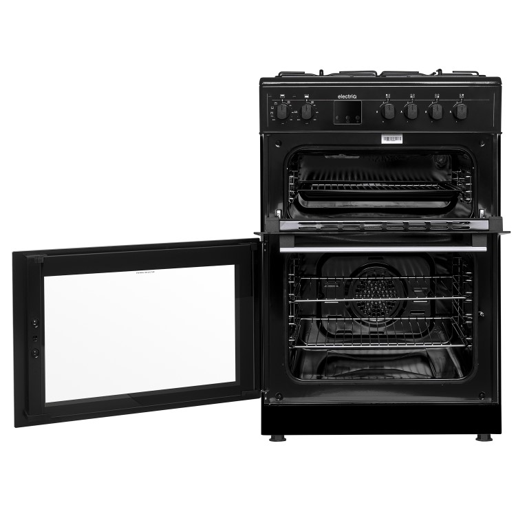 electriQ 60cm Dual Fuel Cooker - Black