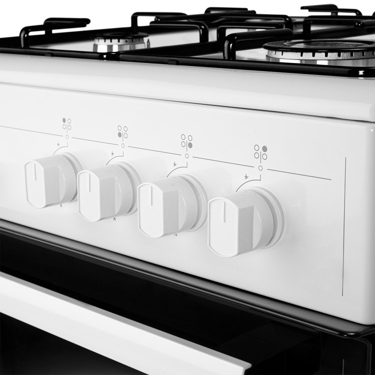 electriQ 60cm Dual Fuel Cooker - White