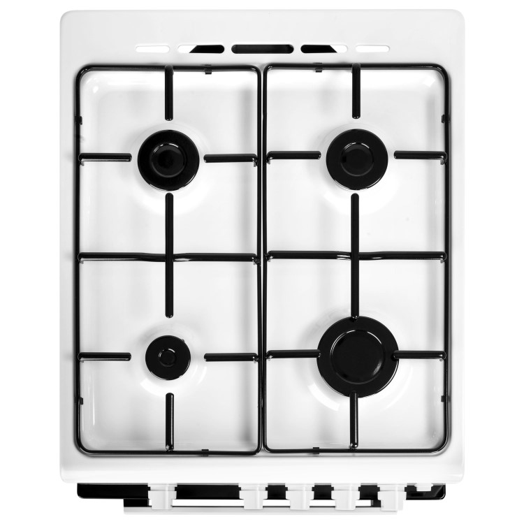 electriQ 60cm Dual Fuel Cooker - White