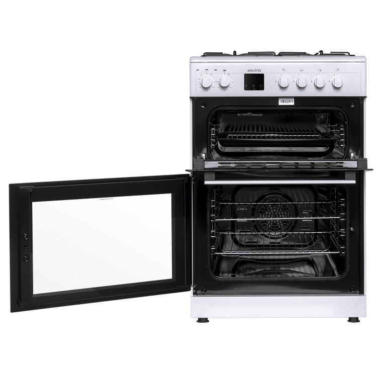 electriQ 60cm Dual Fuel Cooker - White