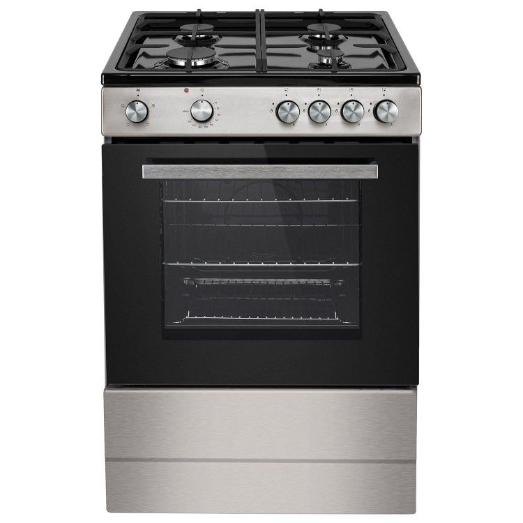 electriQ 60cm Dual Fuel Cooker - Stainless Steel