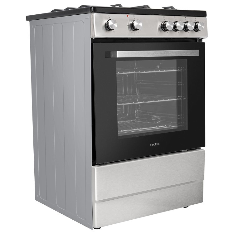 electriQ 60cm Dual Fuel Cooker - Stainless Steel