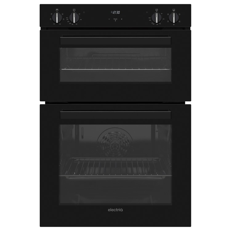 electriQ Built-In Electric Double Oven - Black