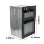 electriQ Built-In Electric Double Oven - Black