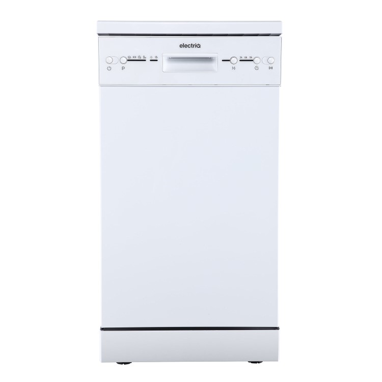 GRADE A2 - electriQ 10 Place Slimline Freestanding Dishwasher - White