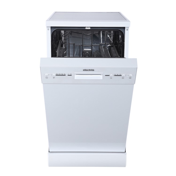 Refurbished electriQ EQDW45WH Slimline 10 Place Freestanding Dishwasher White