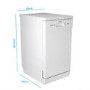 GRADE A2 - electriQ 10 Place Slimline Freestanding Dishwasher - White