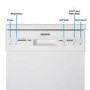 GRADE A2 - electriQ 10 Place Slimline Freestanding Dishwasher - White