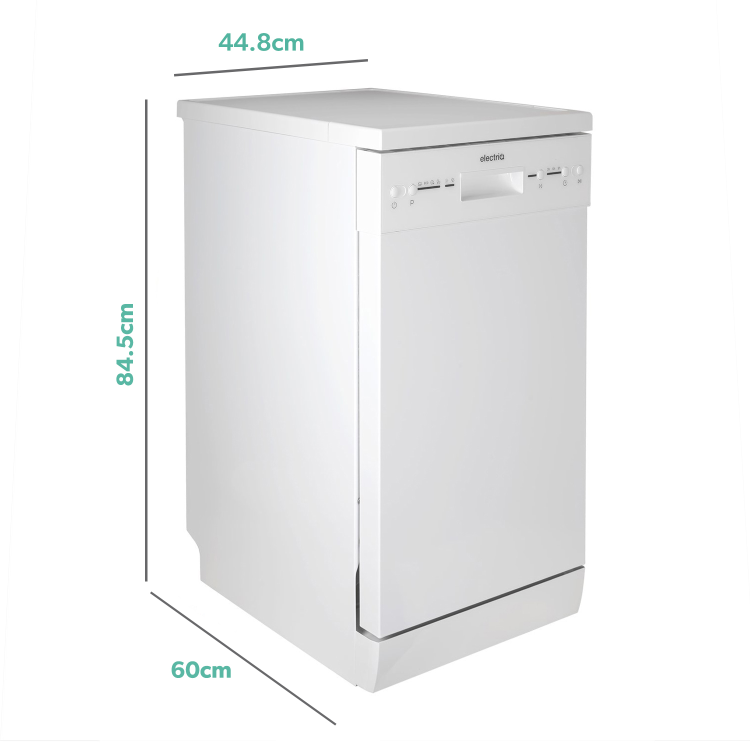 electriQ Freestanding Slimline Dishwasher - White