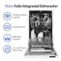 electriQ Integrated Slimline Dishwasher - White control panel