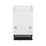 electriQ Integrated Slimline Dishwasher - White control panel