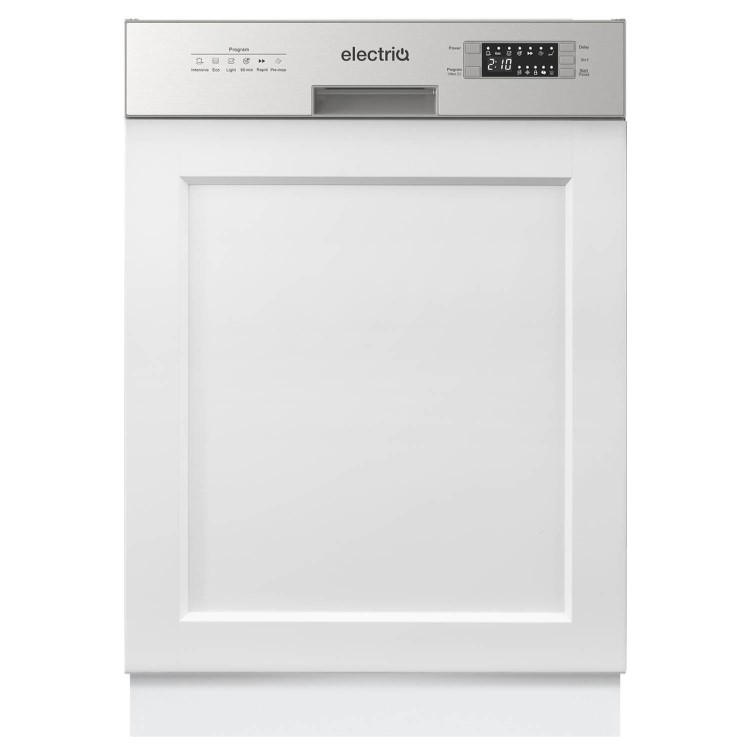 electriQ Semi Integrated Dishwasher - Stainless steel