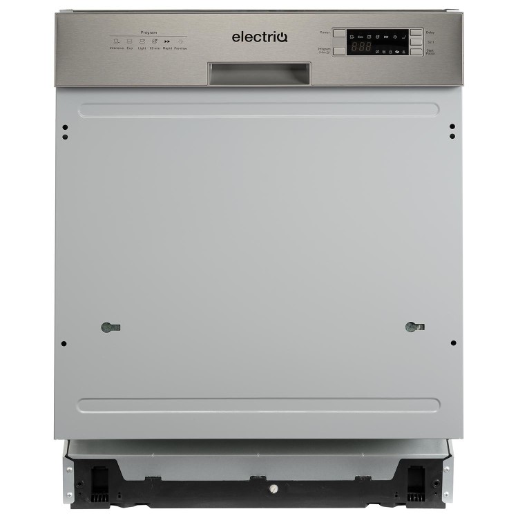 electriQ Semi Integrated Dishwasher - Stainless steel