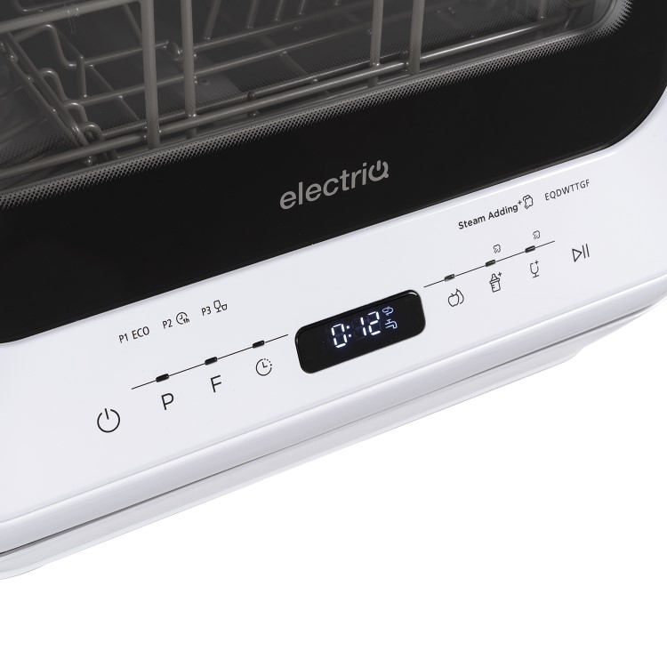 electriQ Mini Table Top Portable Dishwasher - White