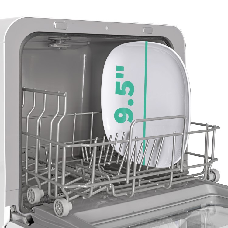 electriQ Mini Table Top Portable Dishwasher - White