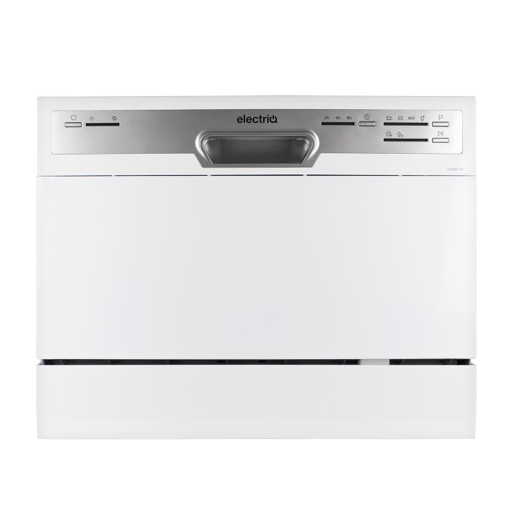 GRADE A1 - electriQ 6 Place Freestanding Compact Table Top Dishwasher - White