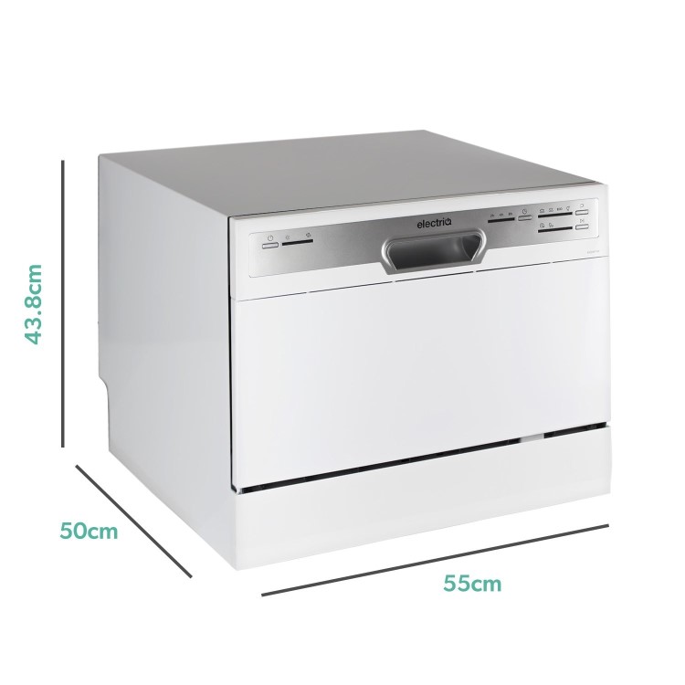 electriQ Mini Table Top Dishwasher - White