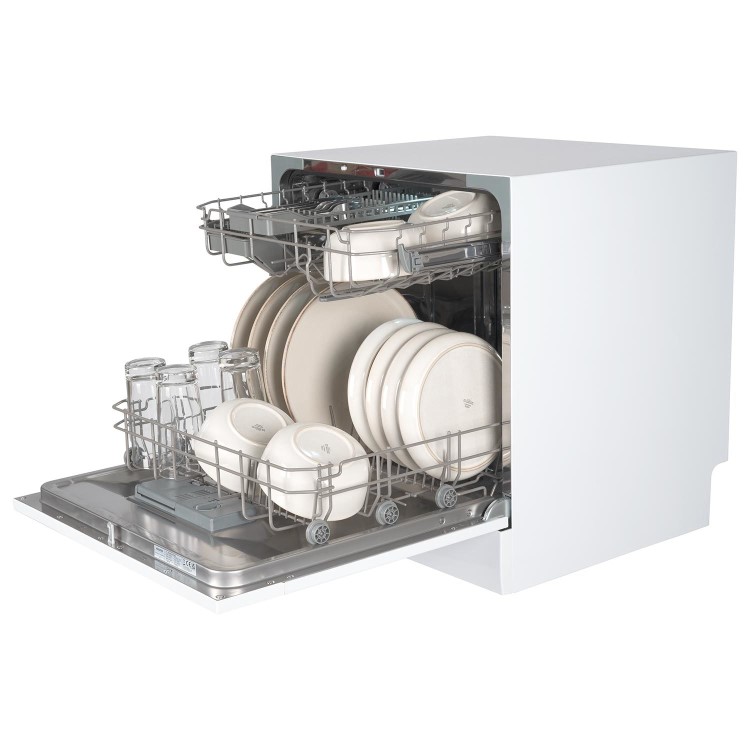 electriQ XL Mini Table Top Dishwasher - White