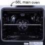 electriQ 60cm Double Oven Electric Cooker - White