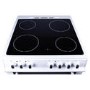 electriQ 60cm Double Oven Electric Cooker - White