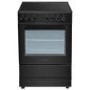 electriQ 60cm Single Oven Cooker with Ceramic Hob - Black