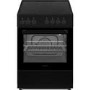 electriQ 60cm Single Oven Cooker with Ceramic Hob - Black