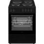 electriQ 60cm Electric Cooker with Sealed Plate Hob - Black