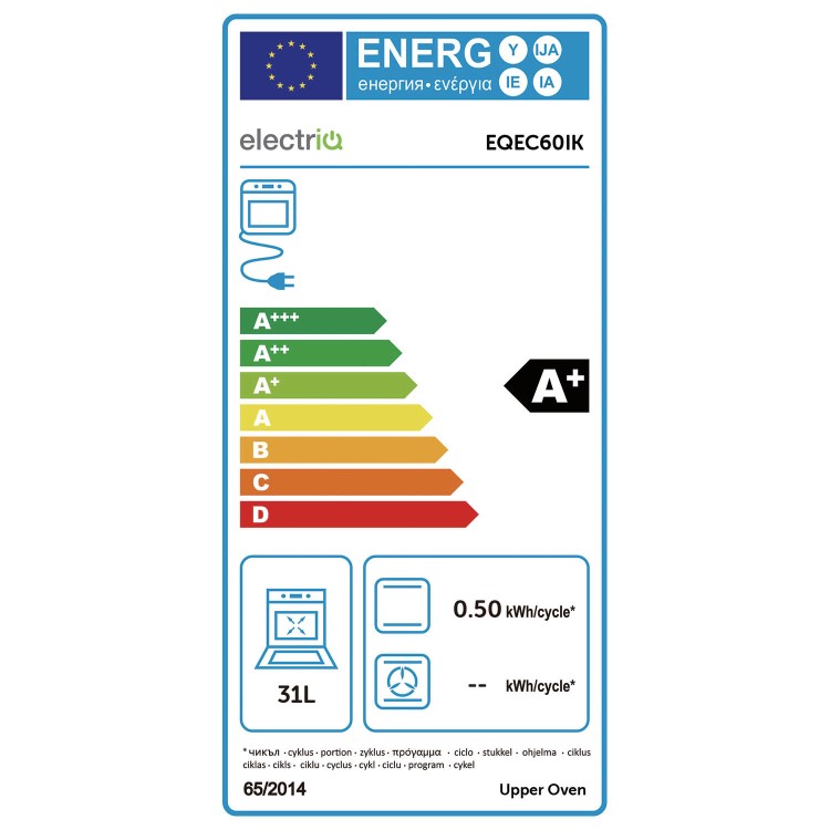 Refurbished electriQ EQEC60IK 60cm Electric Induction Cooker Black