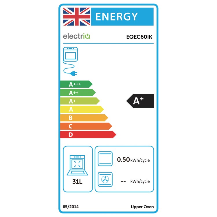 Refurbished electriQ EQEC60IK 60cm Electric Induction Cooker Black