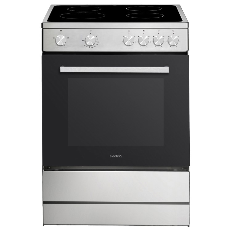 Refurbished electriQ EQEC60S1CERAMIC 60cm Electric Cooker Stainless Steel