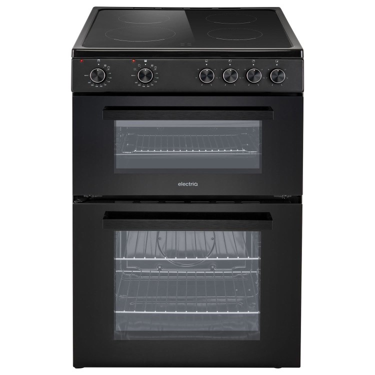 Refurbished electriQ EQEC60TWB4 60cm Electric Cooker Black