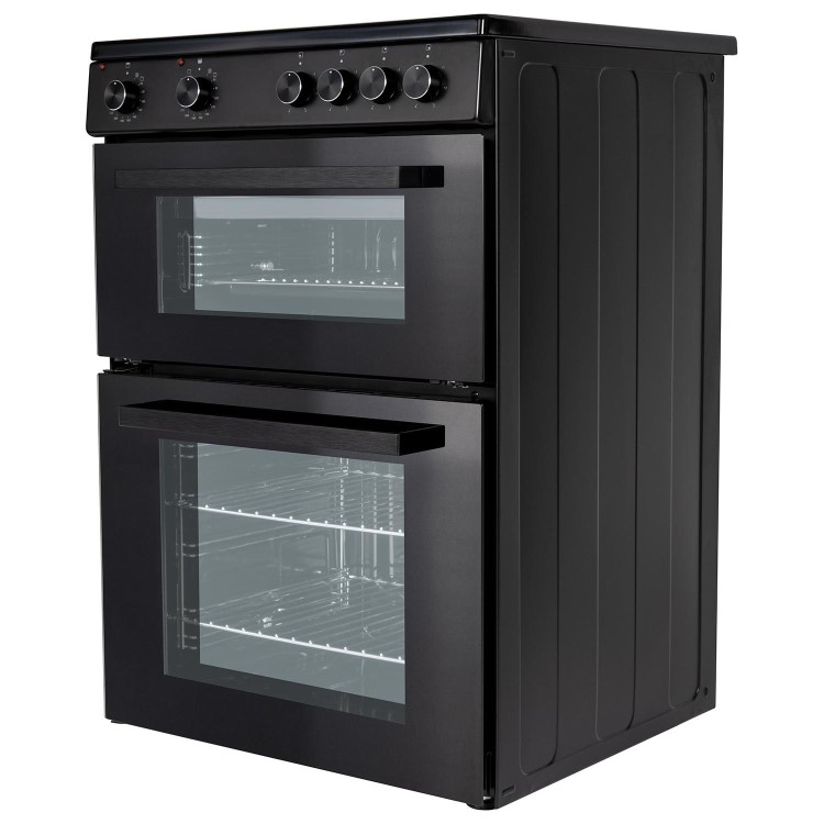 Refurbished electriQ EQEC60TWB4 60cm Electric Cooker Black