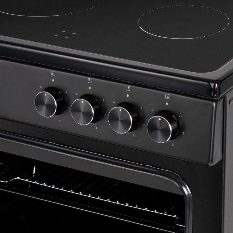 Refurbished electriQ EQEC60TWB4 60cm Electric Cooker Black