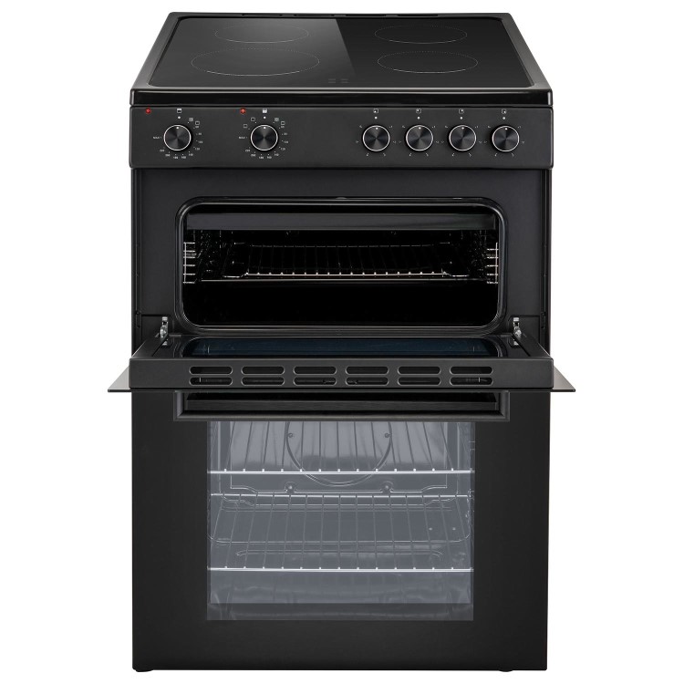 Refurbished electriQ EQEC60TWB4 60cm Electric Cooker Black