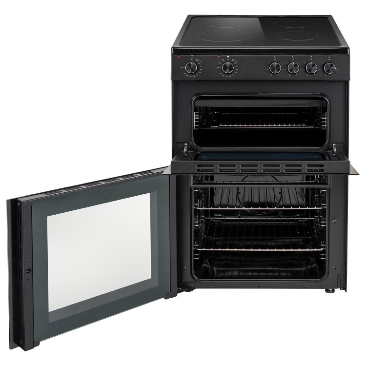 Refurbished electriQ EQEC60TWB4 60cm Electric Cooker Black