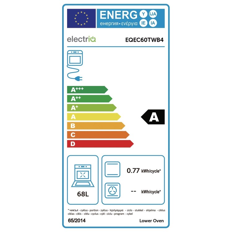 Refurbished electriQ EQEC60TWB4 60cm Electric Cooker Black