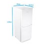 electriQ 155 Litre 50/50 Freestanding Fridge Freezer - White