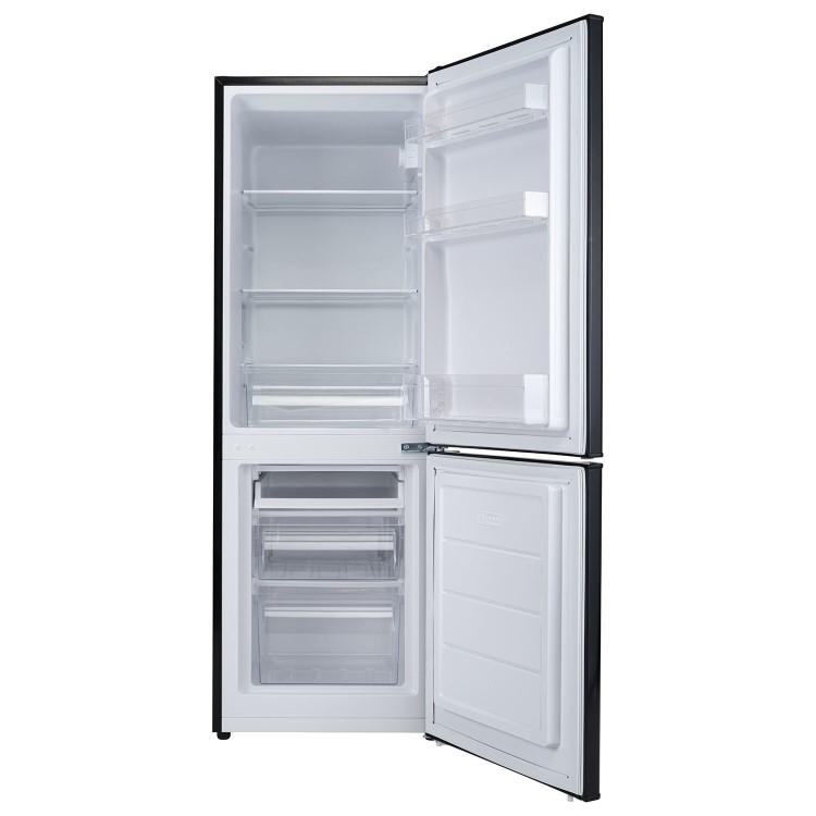 electriQ 168 Litre 70/30 Freestanding Fridge Freezer - Black