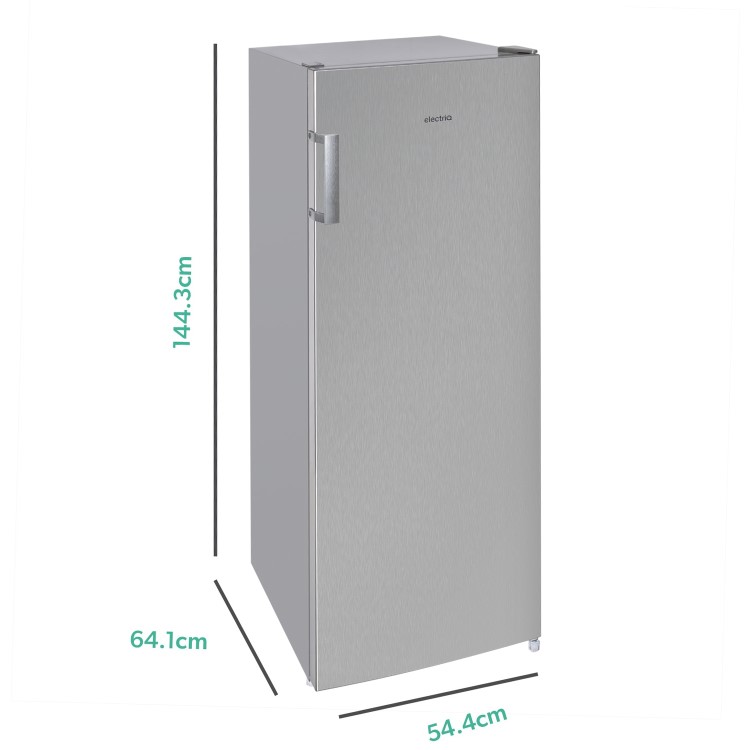 electriQ 166 Litre Freestanding Upright Freezer - Stainless Steel