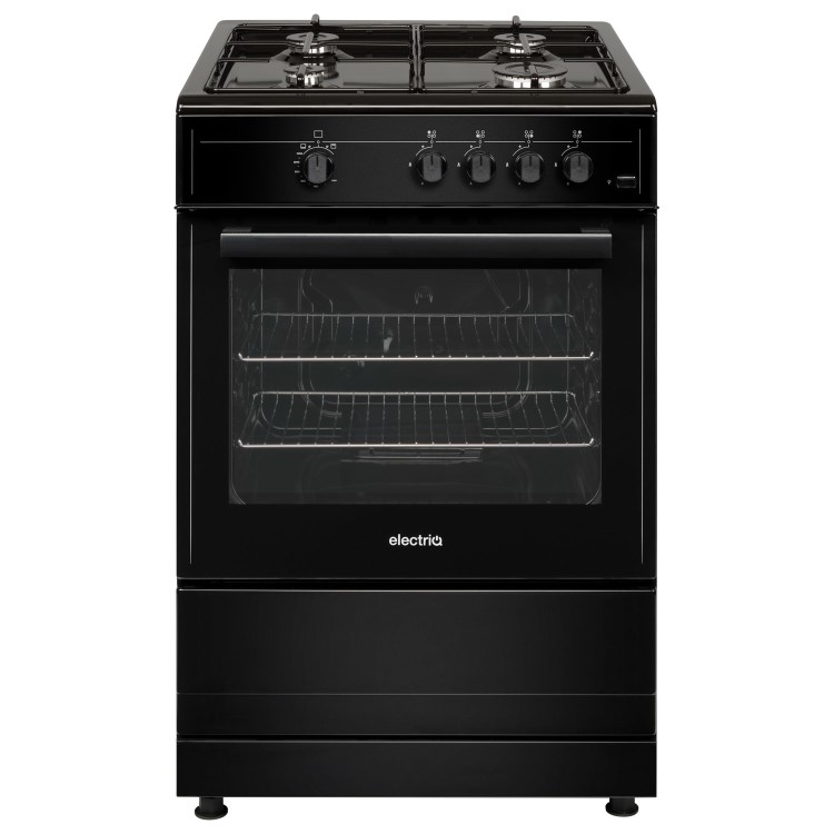 electriQ 60cm Gas Cooker - Black