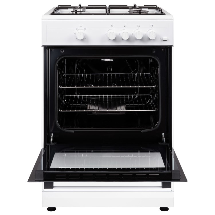 Refurbished electriQ EQGC2W60 60cm Single Oven Gas Cooker White