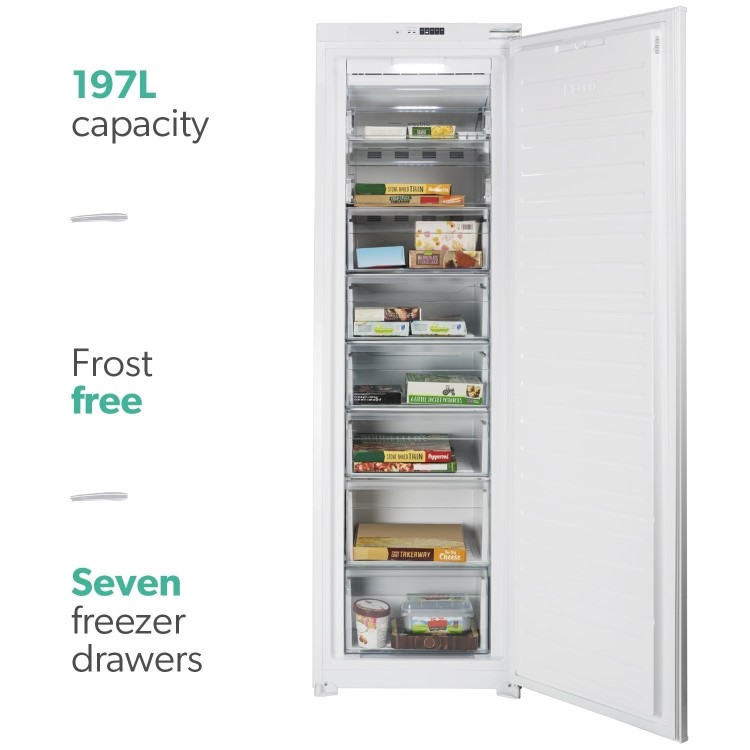 electriQ 197 Litre Integrated In Column Freezer