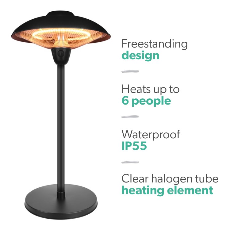 electriQ Table Top 81cm Electric Heater - 1.5kW