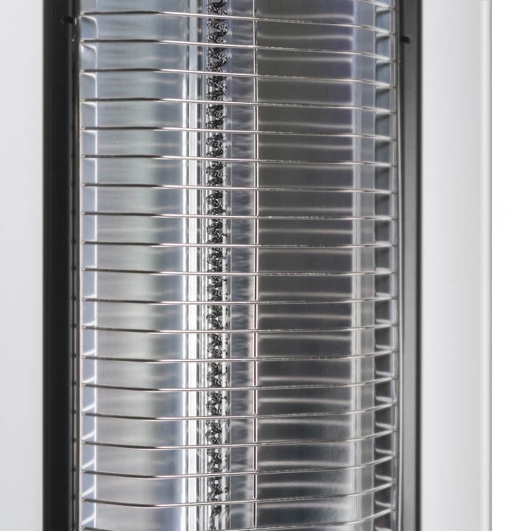 electriQ Freestanding Electric Patio Heater - 1.8kW with 5 Heat Settings Remote and Light