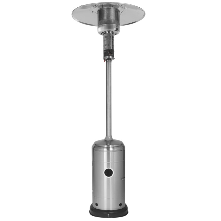 electriQ Mushroom Outdoor Gas Patio Heater - Silver