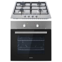 electriQ 60cm 4 Burner Gas Hob & 65L Electric Single Oven Pack