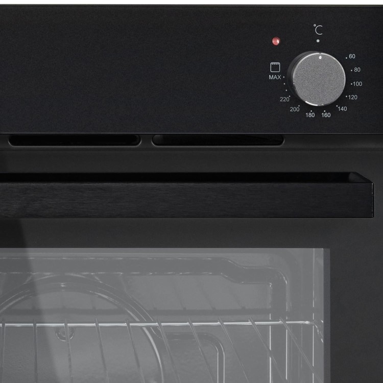 Refurbished electriQ EQOVENM1BLK 60cm Single Built In Electric Oven Black