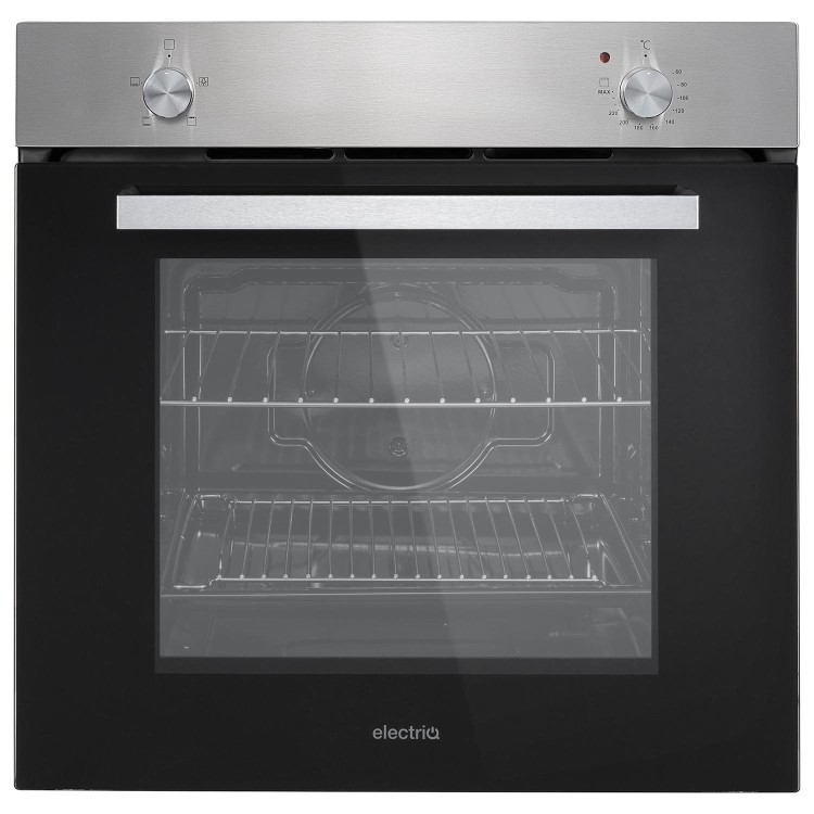 Refurbished electriQ EQOVENM1SS 60cm Single Built In Electric Oven Stainless Steel