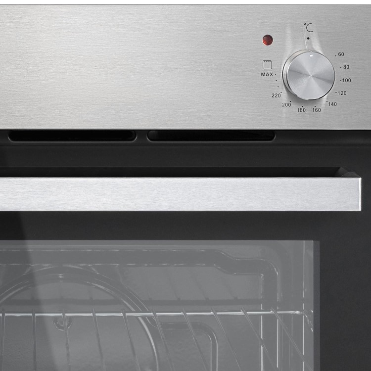 Refurbished electriQ EQOVENM1SS 60cm Single Built In Electric Oven Stainless Steel